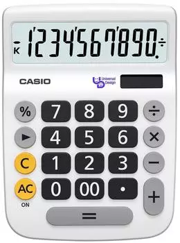 Casio Калькулятор универсальный 10-разрядный настольный DU-10A-N серебристый