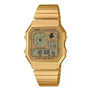 Casio Классическая серия аналоговых цифровых часов с двумя графиками A130WEGG-1A