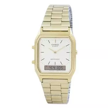 Casio Кварцевые аналоговые цифровые золотые часы AQ-230GA-9DMQYES AQ230GA-9DMQYES Мужские часы