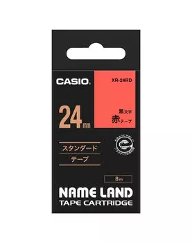 Casio Label Writer Nameland Tape 24mm Red XR-24RD