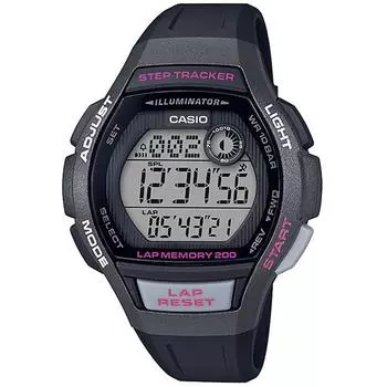 CASIO LWS-2000H-1AJH [SPORTS GEAR] Круглые часы из черной смолы, цифровые