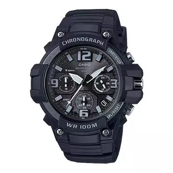 [] [Casio] MCW 100H 1A3MCW100H 1A3 Chronograph Black Kids Kids Cute Men s Watch Chief