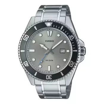 Casio MDV-107D-8A Стандартные аналоговые мужские часы из нержавеющей стали 200M
