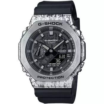 [Casio] Men s G-Shock Watch - Metal Covered Grunge Camouflage Series GM-2100GC-1AJF (Web Exclusive, Japan Model) Black