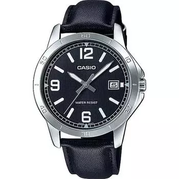 Casio Мужские наручные часы с кожаным ремешком MTP-V004L-1B
