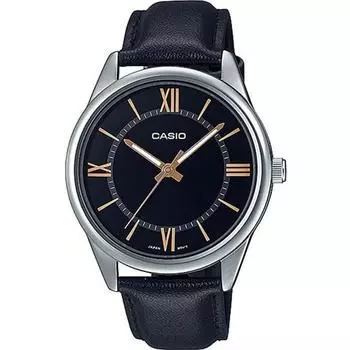 Casio Мужские наручные часы с кожаным ремешком MTP-V005L-1B5U