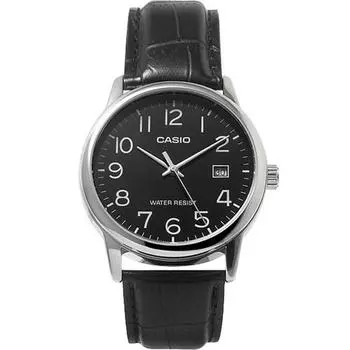 Casio Мужские наручные часы с кожаным ремешком MTP-V002L-1B