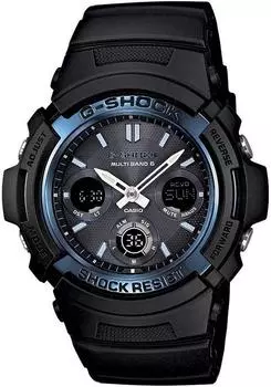 CASIO MULTIBAND 6 цифровой анализатор радиочасы на солнечных батареях [Casio] G-SHOCK AWG-M100A-1A ЧЕРНЫЙ/СИНИЙ [Товар]