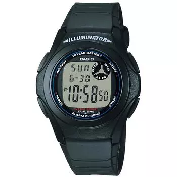 [Casio] Мужские часы - Casio Collection F-200W-1AJH Черные цифровые часы