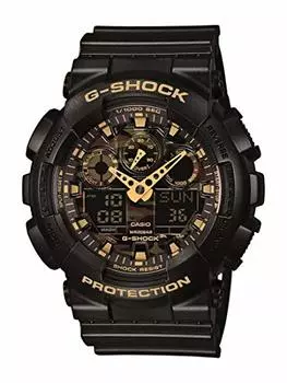 Casio Мужские часы GA-100CF-1A9CR G-Shock Camouflage с черным резиновым ремешком