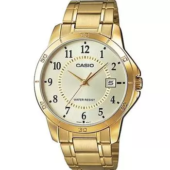 Casio Мужские часы с металлическим ремешком MTP-V004G-9B
