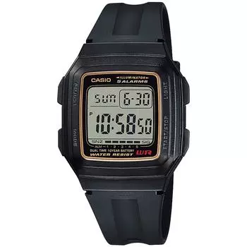 [Casio] Мужские черные часы, коллекция Casio F-201WA-9AJH Цифровые спортивные часы