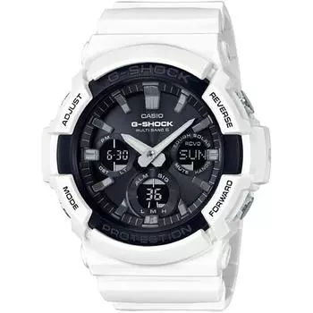CASIO Мужские G-SHOCK GAW-100B-7AJF [Radio Wave Solar Белый/Черный] Круглые часы Белая смола