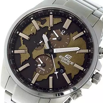 Casio Мужские кварцевые часы EDIFICE Chrono ETD300D5AV коричневые