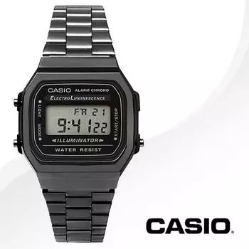 CASIO Мужские наручные часы Casio A168WGG-1A с металлическим серым хромированием