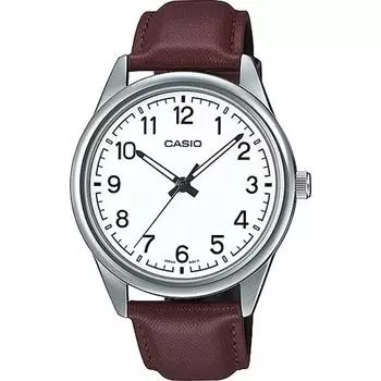 Casio Мужские наручные часы с кожаным ремешком MTP-V005L-7B4U