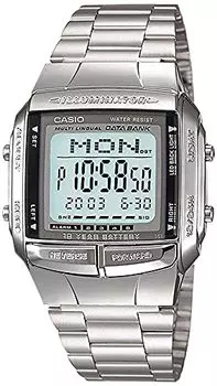 CASIO Парные часы с функцией Telememo - мужские и женские цифровые серебристые DB-360-1AJHDB-360-1AJH