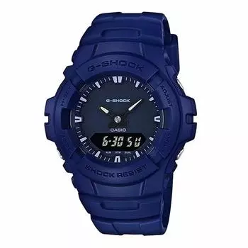 CASIO Прочные водонепроницаемые многофункциональные синие часы [Casio] [Зарубежная модель] G-SHOCK G-Shock мужские Ana-Digi G-100CU-2A [Товар]
