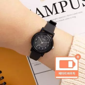 Casio Простой дизайн с высокой видимостью, мини-часы для вступительных экзаменов в колледж, студенческие тестовые часы 139, черные B3 + пакет ваучера на замену батареи