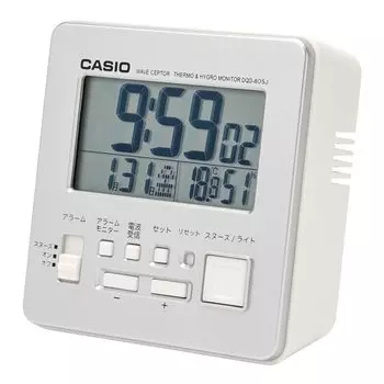 CASIO Радиобудильник Серебряный Цифровой Маленький Сноузи со Светом DQD-805J-8JF серебряный