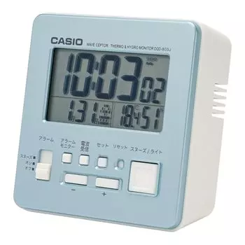 CASIO Радиобудильник Светло-голубой Цифровой Маленький Сноузи со Светом DQD-805J-2JF