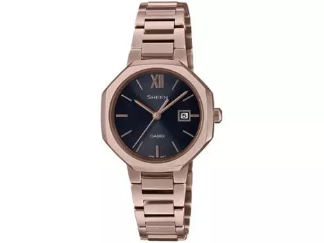 Casio SHEEN SHS-4529CG-1AJF Solar Sapphire Модель Аналоговые часы Octagon Корпус 28 мм
