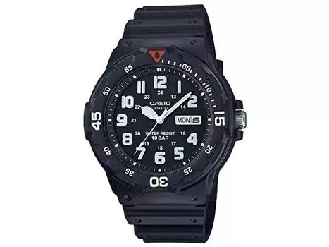 Casio Смотреть стандарт (Старая модель) MRW-200HJ-1BJF Мужской черный полиуретановый ремешок НОВЫЙ
