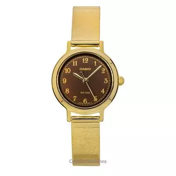 Casio Standard Analog Gold Tone Stainless Steel Brown Dial Quartz LTP-B170G-5BV Women s Watch коричневый