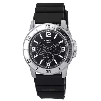 Casio Standard Analog Resin Strap Black Dial Quartz MTP-VD300-1B MTPVD300-1B Мужские часы