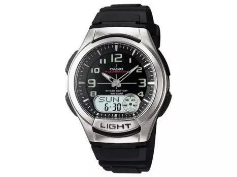 CASIO Standard AQ-180W-1BJF Аналоговые цифровые комбинированные мужские часы, черные НОВИНКА