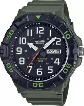 [CASIO] STANDARD BIG FACE Quartz Watch MRW-210H-3AV Men s Military Green Overseas Model [Item]
