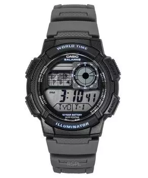 Casio Standard Digital Resin Strap Quartz AE-1000W-8AV 100M Men s Watch чёрный