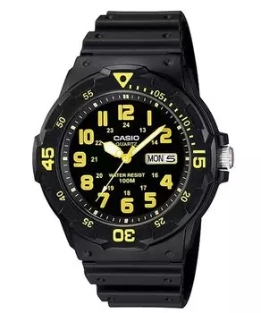 [Casio] Standard Quartz Watch MRW-200H-9BV Men s Black x Yellow Overseas Model [Parallel Import]