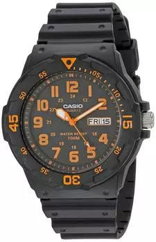 CASIO Стандартные аналоговые часы оранжевого цвета [Casio] MRW-200H-4BV Мужские [Реимпортированный продукт] чёрный