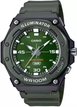 CASIO Стандартные аналоговые кварцевые часы со светодиодной подсветкой зеленого цвета Overseas Модель [Casio] MW-620H-3AV Мужские [Товар]