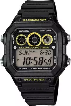 Casio Стандартные цифровые часы CASIO AE-1300WH-1AV мужские черные Overseas модель [Параллельный импорт]