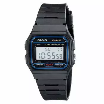 [Casio] Стандартные цифровые часы Casio F-91W-1 [Товар]