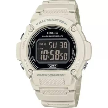 Casio Стандартные цифровые часы W-219HC-8BV мужские матовые цвета слоновой кости международная модель [параллельный импорт]
