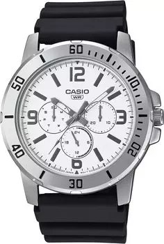 CASIO Стандартные кварцевые часы с 24-часовым дисплеем, военная модель белого цвета Overseas [Casio] Мужские MTP-VD300-7B Multi-axis [Товар]