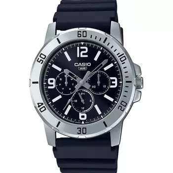 CASIO Стандартные кварцевые часы серии Overseas Модель Уретановый ремешок [Casio] Мужские MTP-VD300 [Товары] (Черный MTP-VD300-1B) чёрный
