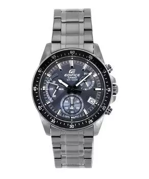 Casio Edifice Стандартный аналоговый хронограф с черным циферблатом кварцевые часы EFV-540DC-1C 100M мужские часы чёрный
