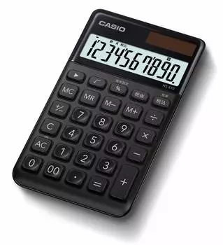 Casio Стильный калькулятор черный 10-значный большой блокнотный тип NS-S10-BK-N