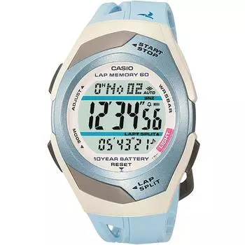 CASIO STR-300J-2CJH [PHYS] Круглые часы с синей смолой Цифровые