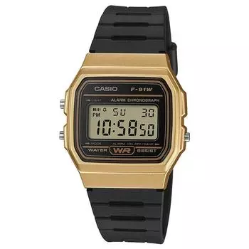 [Casio] Унисекс кварцевые часы F-91WM-9A Gold, дешевые Casio, импортные, модный ретро-стиль