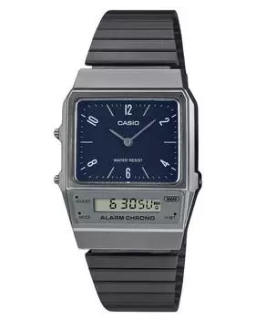 Casio Vintage Analog Digital Dual Time браслет из нержавеющей стали синий циферблат кварцевые часы AQ-800EB-2A унисекс синий