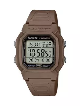 Casio W800H series watch Beige 100 meters waterproof LED backlight SEC stopwatch Dual time alarm Full auto calendar 10 Uni-digital 1/100