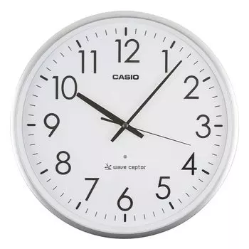 CASIO Wall Wall Radio Clock, Clock, Clock, Metal, Silver, Analog, Office, Stylish, IQ-2000J-8JF