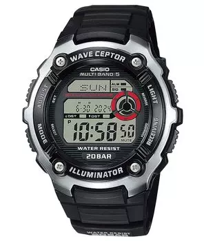 Цифровые часы Casio Wave Ceptor, черные, мужские WV-200R-1AEF