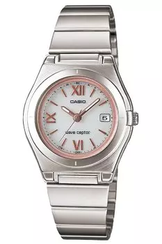Casio Wave Ceptor Solar Watch Radio-Controlled LWQ-10DJ-7A2JF Women s White/Pink белый