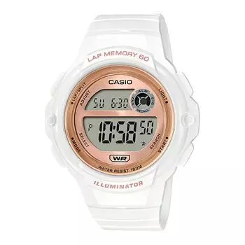 Casio Women s Illuminator Wrap Memory 60 LWS-1200H-7A1VCF Quartz Watch, White, Sport.